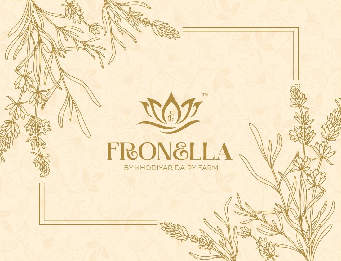 Fronella classic cream gift box with antique gold botanical artwork